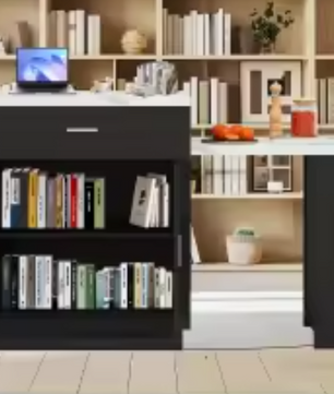 Keukeneiland met Uitschuifbare Tafel, Stopcontact & Kast – 211 cm