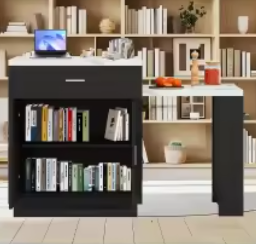 Keukeneiland met Uitschuifbare Tafel, Stopcontact & Kast – 211 cm