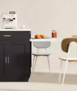 Keukeneiland met Uitschuifbare Tafel, Stopcontact & Kast – 211 cm