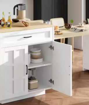 Uitschuifbare Bartafel met Opbergruimte – 133–202 cm MDF