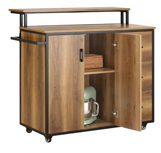 Keukentrolley met Lades, Deuren & Plank – 113×106×69 cm