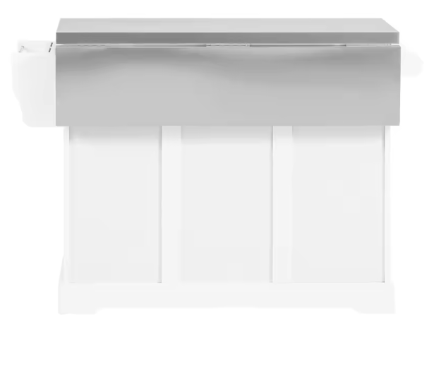 Keukenwagen met Uitbreidbaar RVS Werkblad – 106 cm, Opbergruimte & Wielen