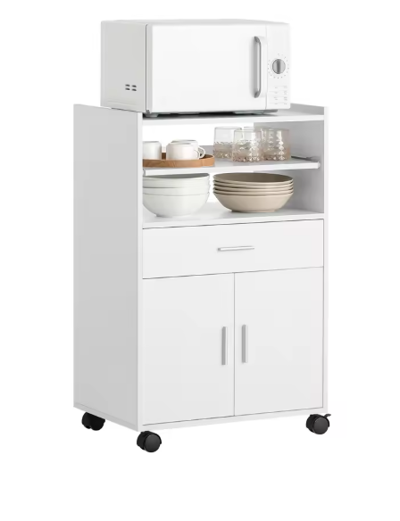 Keukentrolley met Lade, Deuren & Schuifplank – 92 cm Hoog