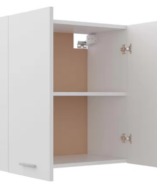 Witte Hangkast Keuken – Wandkast met Deuren & Planken 60×31×60 cm