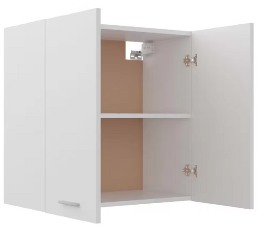 Witte Hangkast Keuken – Wandkast met Deuren & Planken 60×31×60 cm