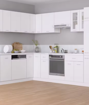 Witte Hangkast Keuken – Wandkast met Deuren & Planken 60×31×60 cm