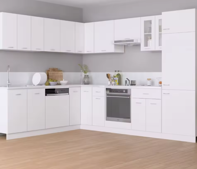 Witte Hangkast Keuken – Wandkast met Deuren & Planken 60×31×60 cm