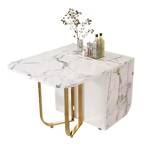 Opvouwbare Eettafel met Klapstoelen – Verrijdbaar & Multifunctioneel