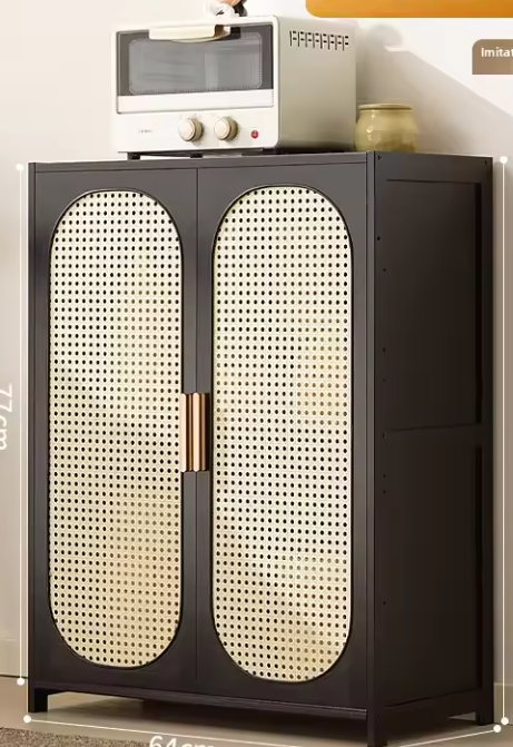 Bijzetkast met Opbergruimte – Lage Kast voor Woonkamer & Keuken, Veelzijdig en Compact