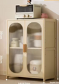 Bijzetkast met Opbergruimte – Lage Kast voor Woonkamer & Keuken, Veelzijdig en Compact