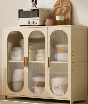 Bijzetkast met Opbergruimte – Lage Kast voor Woonkamer & Keuken, Veelzijdig en Compact