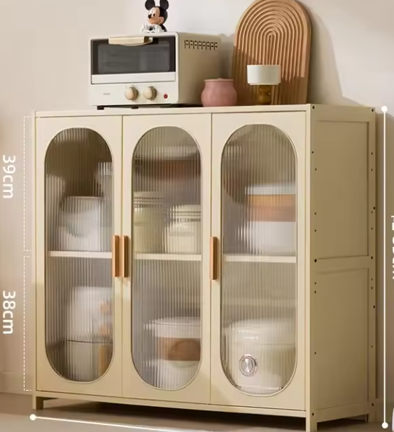 Bijzetkast met Opbergruimte – Lage Kast voor Woonkamer & Keuken, Veelzijdig en Compact