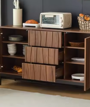 Dressoir van 150 cm – Donker Eiken met Lades & Opbergruimte, Modern Design