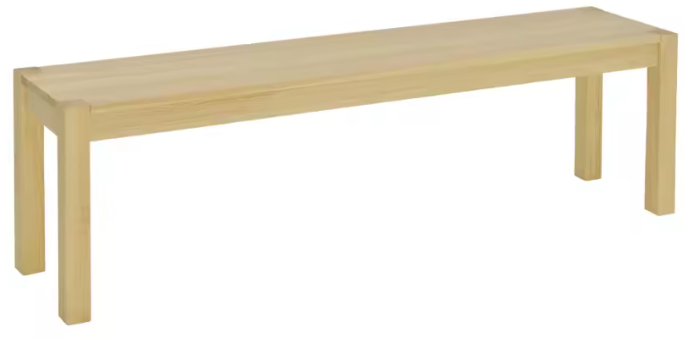 Houten Eetbank 150 cm – 3-Zits Bank van Grenenhout, Landelijke Stijl