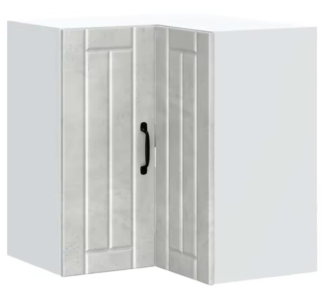 Keukenhoekkast 57x57x60 cm – Wandkast in Betongrijs, Ruimtebesparend & Functioneel
