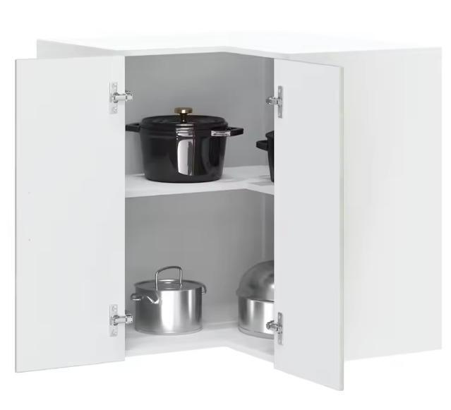 Keukenhoekkast 57x57x60 cm – Wandkast in Betongrijs, Ruimtebesparend & Functioneel