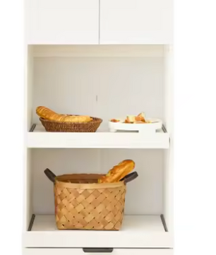 Hoge Keukenkast 200 cm – Wit Dressoir met Lades & Open Planken, Veelzijdige Opbergkast