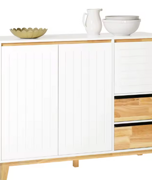 Wit Dressoir met Lades & Deuren – 120 cm, Hout & MDF