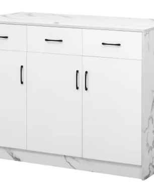 Groot Keukeneiland met Marmerlook – 3 Lades & 3 Deuren, 120x60 cm