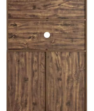 Vintage Buffetkast met Schuifdeuren – 80x170x34 cm, Metaal & Houtlook