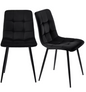 Set van 4 Fluwelen Eetkamerstoelen – Zachte Zitting & Metalen Frame, Modern en Comfortabel