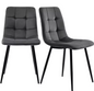 Set van 4 Fluwelen Eetkamerstoelen – Zachte Zitting & Metalen Frame, Modern en Comfortabel