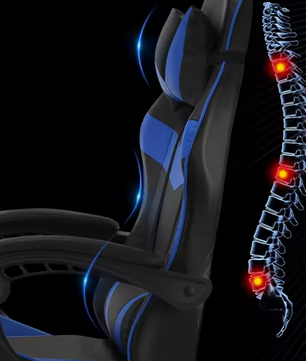 Massage Gamingstoel – Verstelbaar met Voetsteun & Lendensteun