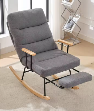 Schommelstoel met Zwaartekrachtverstelling & Voetsteun – Ergonomisch Ligcomfort