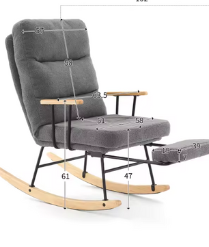 Schommelstoel met Zwaartekrachtverstelling & Voetsteun – Ergonomisch Ligcomfort