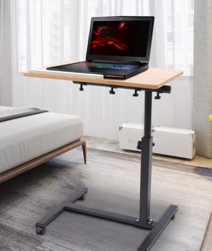 Verstelbaar Verrijdbaar Laptopbureau – 360° Roterend Werkblad, Compact en Flexibel