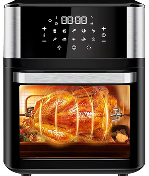 Olievrije Airfryer 4–12L – Automatische Heteluchtfriteuse met 360° Baktechniek