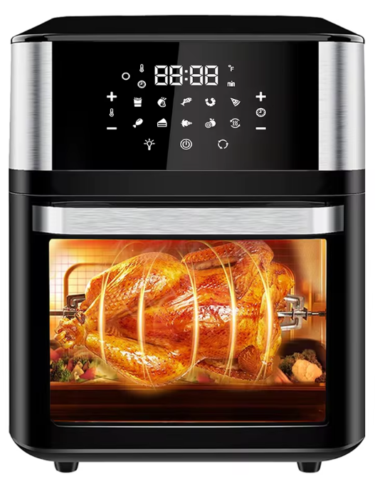 Olievrije Airfryer 4–12L – Automatische Heteluchtfriteuse met 360° Baktechniek