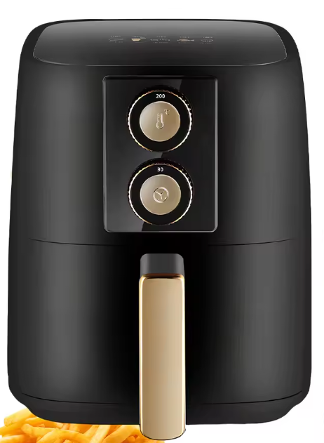 Olievrije Airfryer 4–12L – Automatische Heteluchtfriteuse met 360° Baktechniek