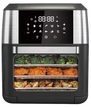 Olievrije Airfryer 4–12L – Automatische Heteluchtfriteuse met 360° Baktechniek
