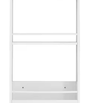 Wandplank met 3 Niveaus en Haken – MDF Opberger voor Keuken & Badkamer