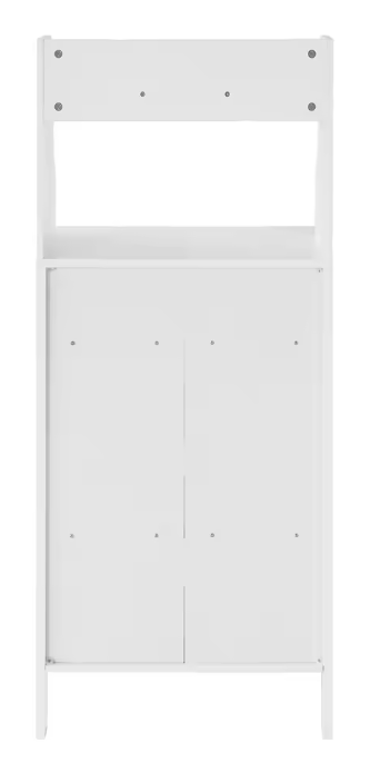 Witte Wijnkast met Wijnglashouder – Dressoir met Lade & Deuren, 128 cm Hoog