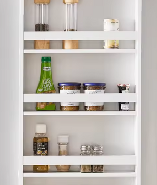 Hangend Keukenrek met 3 Planken & Haken – Voor Koelkast of Deur