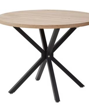 Ronde Massief Houten Eettafel – Ø100 cm, Scandinavisch Design