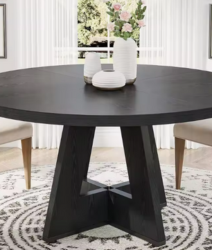 Ronde Eettafel voor 4 Personen – Boerderijstijl, Ø120 cm MDF