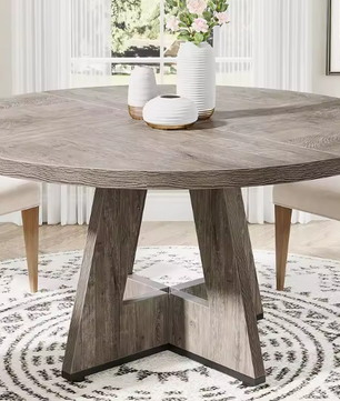 Ronde Eettafel voor 4 Personen – Boerderijstijl, Ø120 cm MDF