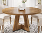 Ronde Eettafel voor 4 Personen – Boerderijstijl, Ø120 cm MDF