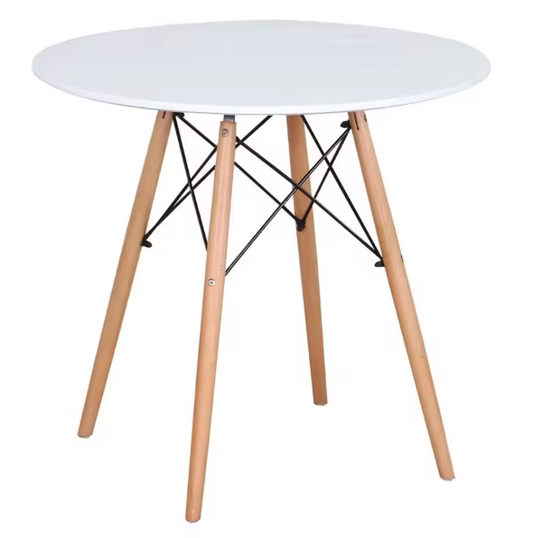 Ronde Eettafel Ø80 cm – Scandinavisch Design met Houten Poten