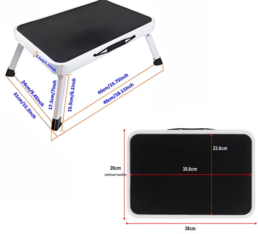 Opvouwbare Opstapkruk met Leuning – 2, 3 of 4 Treden, Lichtgewicht & Antislip