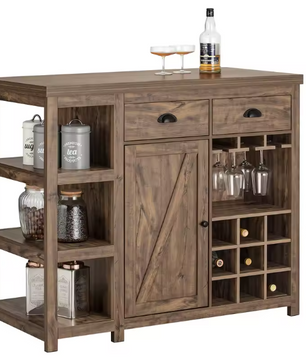 Keukeneiland met Wijnglazenhouders – Dressoir & Bartafel in Eén