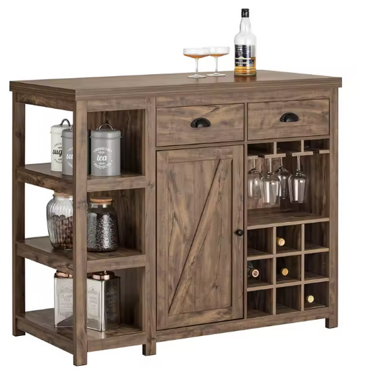 Keukeneiland met Wijnglazenhouders – Dressoir & Bartafel in Eén