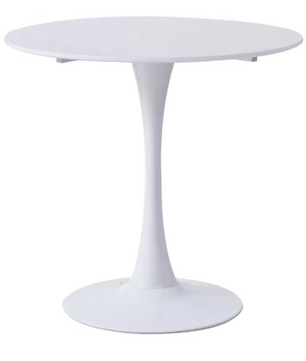 Ronde Eettafel Wit – Scandinavisch Design met Tulpvormige Poot, Ø80 cm
