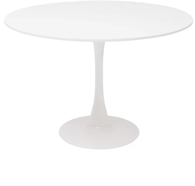 Ronde Eettafel Wit – Scandinavisch Design met Tulpvormige Poot, Ø80 cm