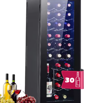 Wijnkoelkast 30 Flessen – 78L, Stijlvol Design, Stil & Instelbaar