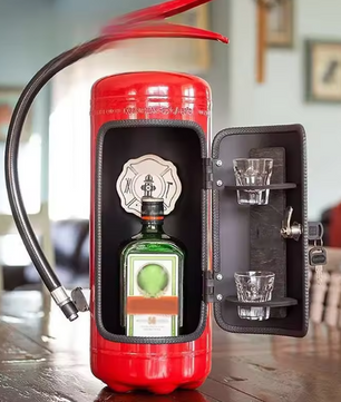 Mini-Bar Wijnkast in Brandblusser Vorm – Originele Decoratie