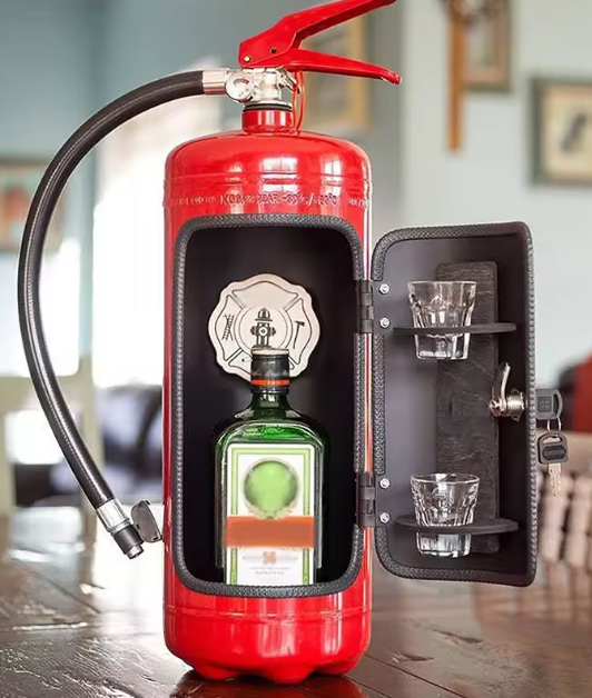 Mini-Bar Wijnkast in Brandblusser Vorm – Originele Decoratie
